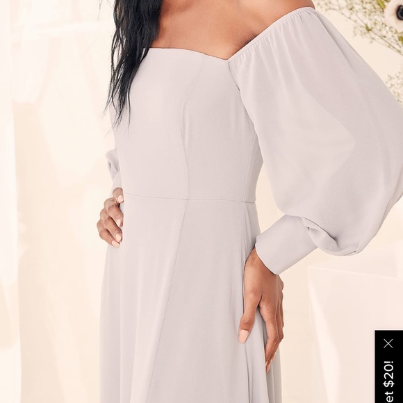 Lulu’s Chiffon Long Sleeve Maxi Dress - Picture 2 of 7